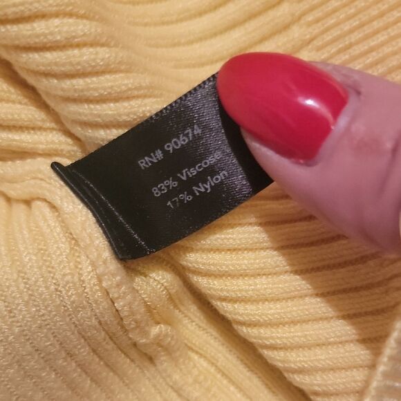 Boston Proper Yellow Ribbed Sweater - Picture 8 of 8